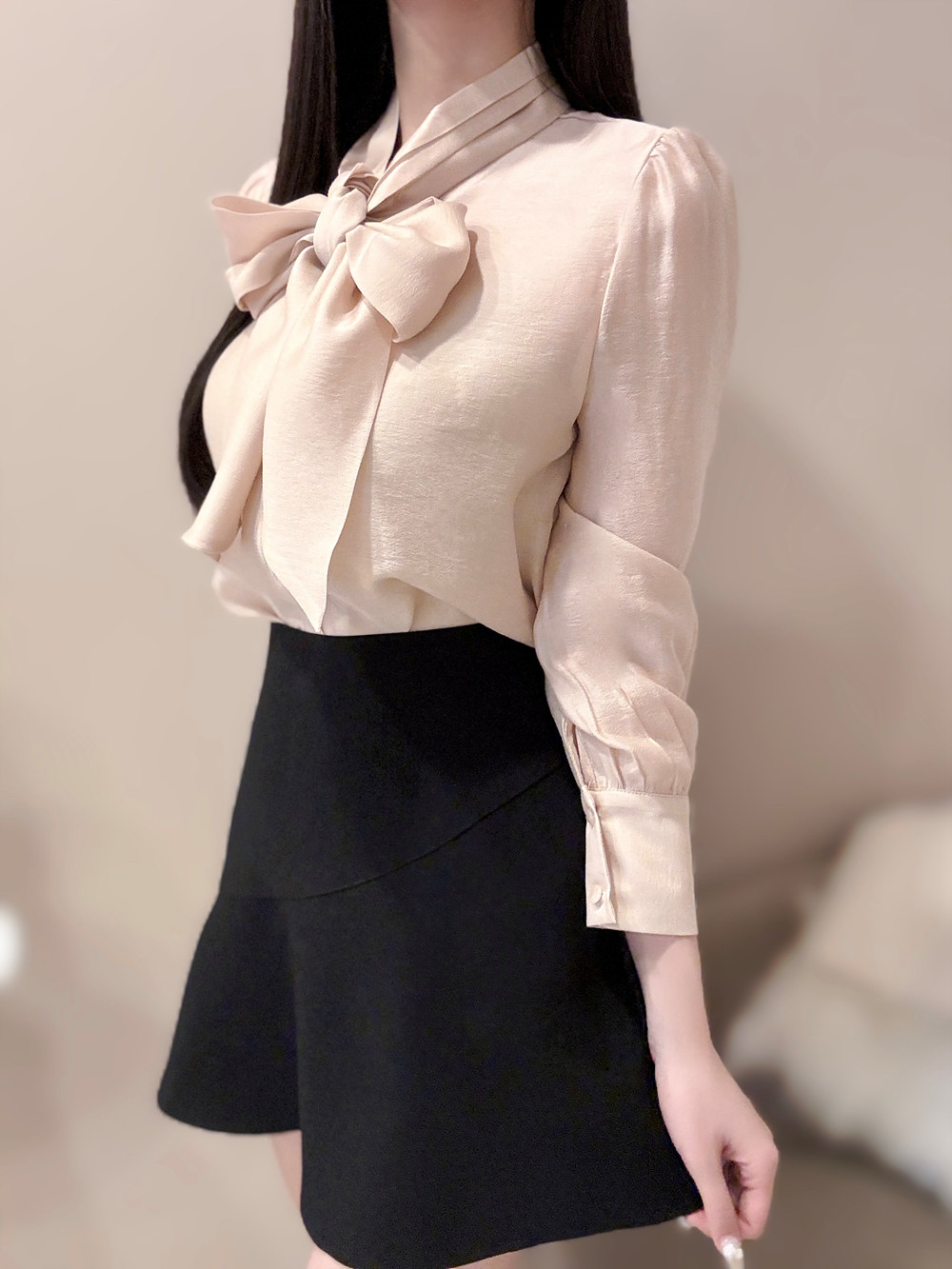 リボンシアーパフブラウス | 詳細画像9