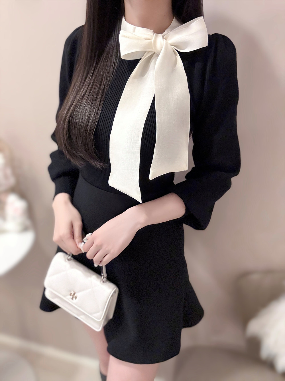 配色スカーフパフニット | 詳細画像5