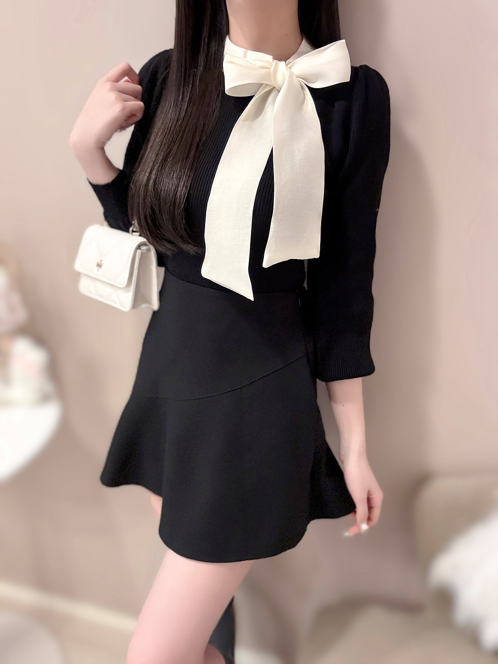 配色スカーフパフニット | 詳細画像6