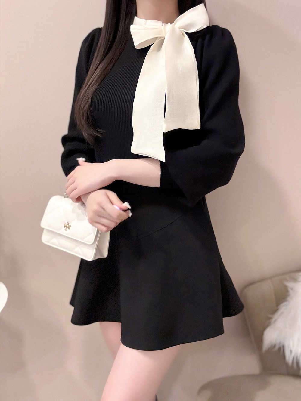 配色スカーフパフニット | 詳細画像8