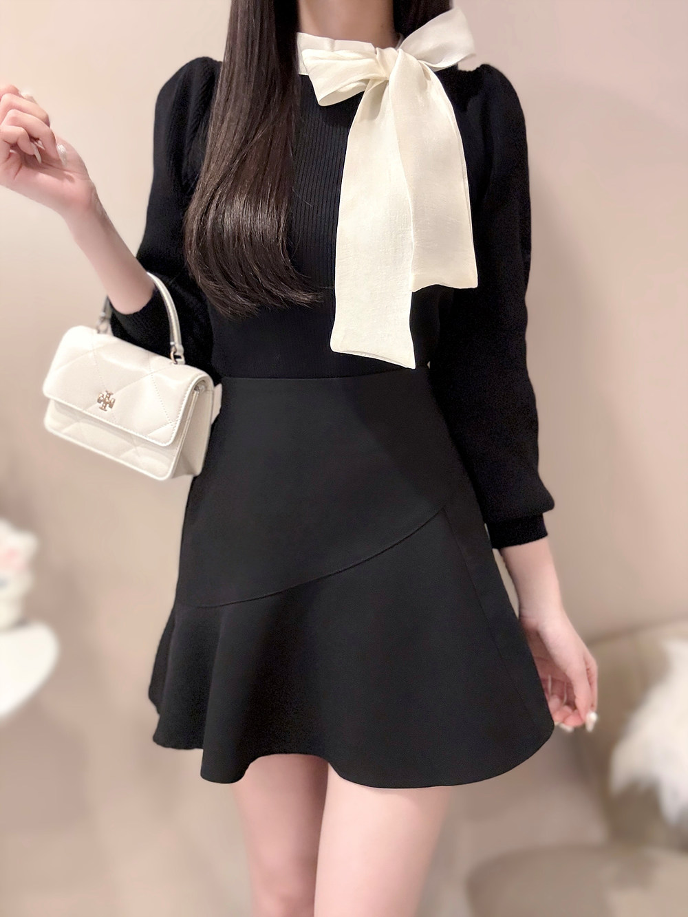 配色スカーフパフニット | 詳細画像11