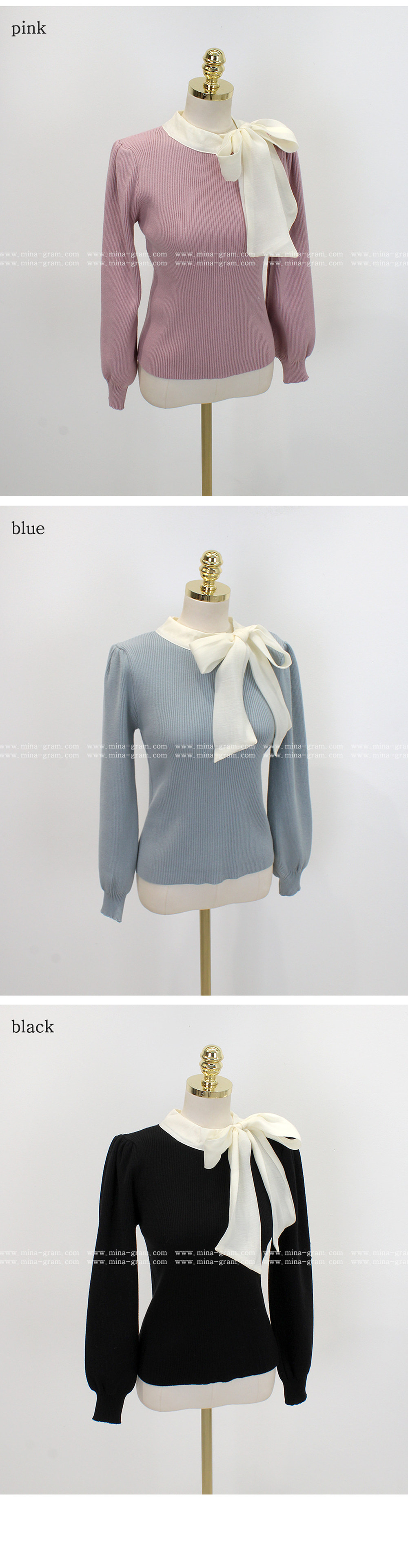 配色スカーフパフニット | 詳細画像14