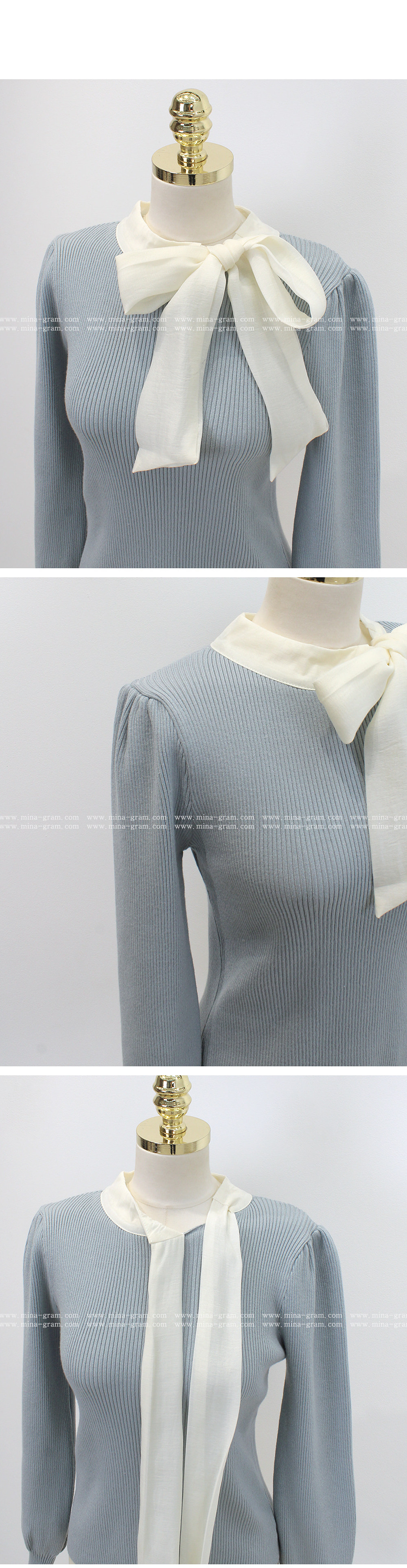 配色スカーフパフニット | 詳細画像15