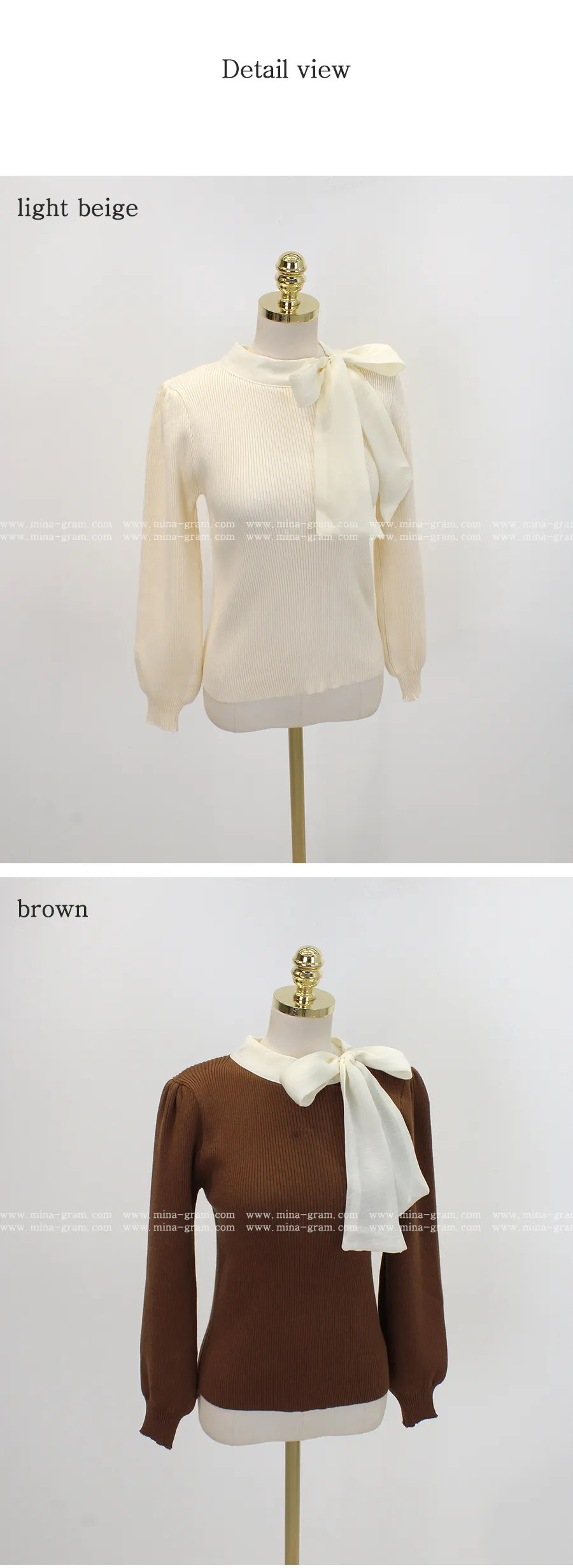 配色スカーフパフニット | 詳細画像13