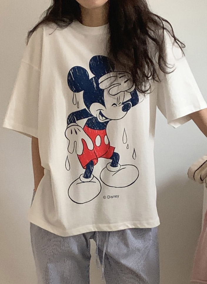 Disney*ミッキーボクシー半袖Tシャツ | レディースファッション通販