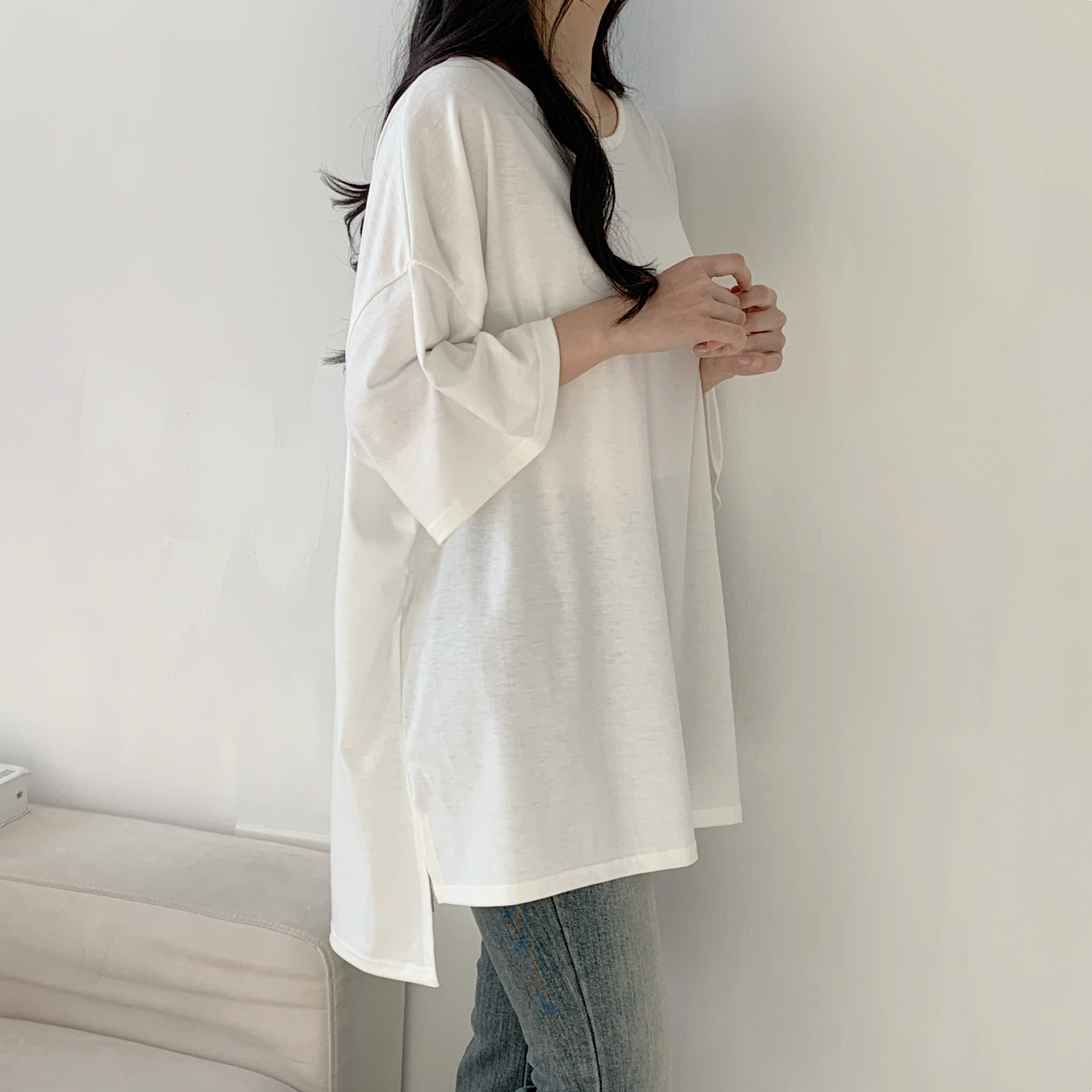 スリットロングボクシーTシャツ | 詳細画像2