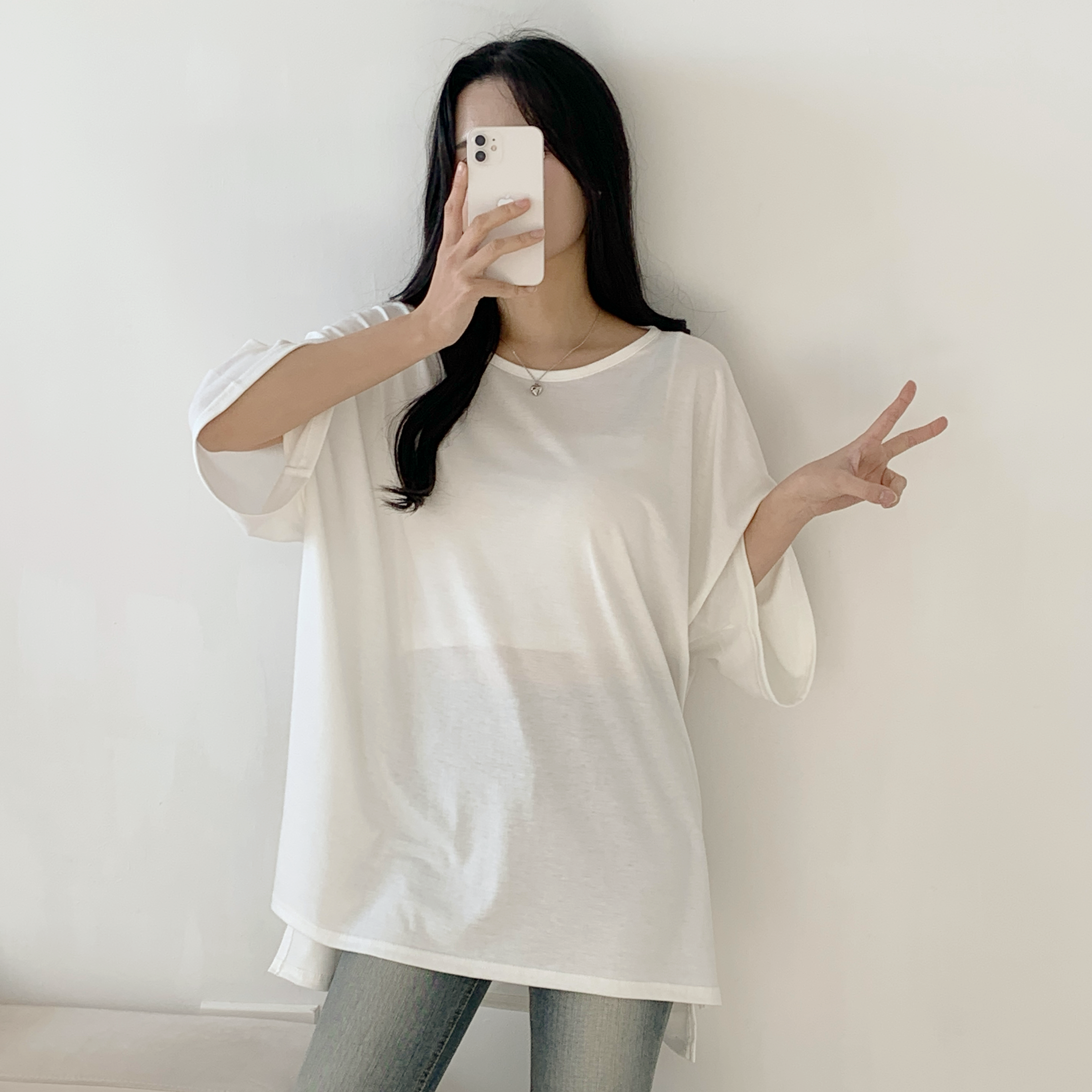 スリットロングボクシーTシャツ | 詳細画像10