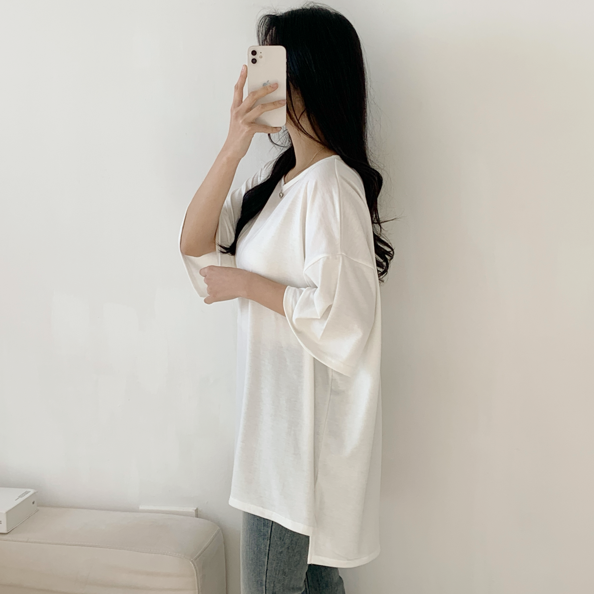 スリットロングボクシーTシャツ | 詳細画像8