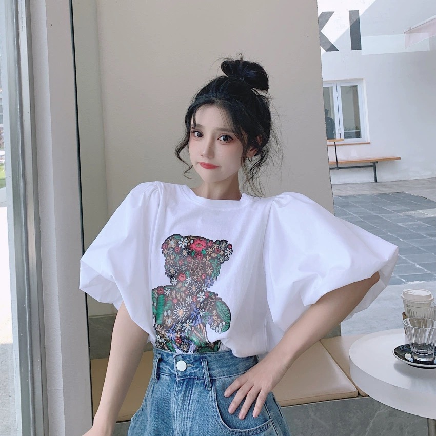 フラワーベアバルーン半袖Tシャツ | 詳細画像2