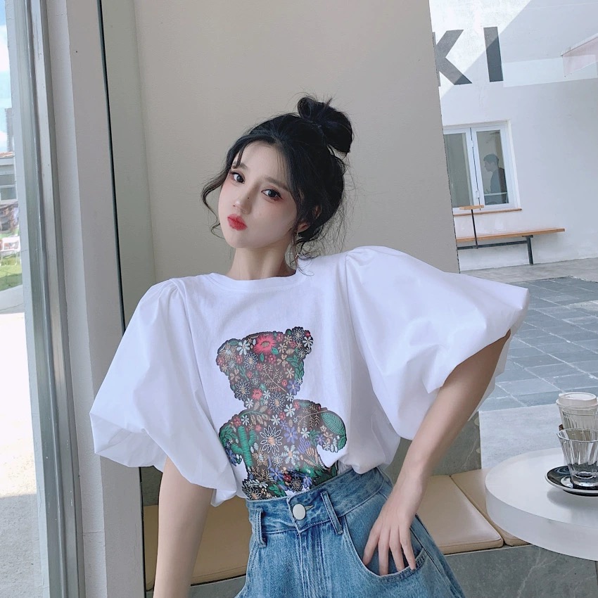 フラワーベアバルーン半袖Tシャツ | 詳細画像4