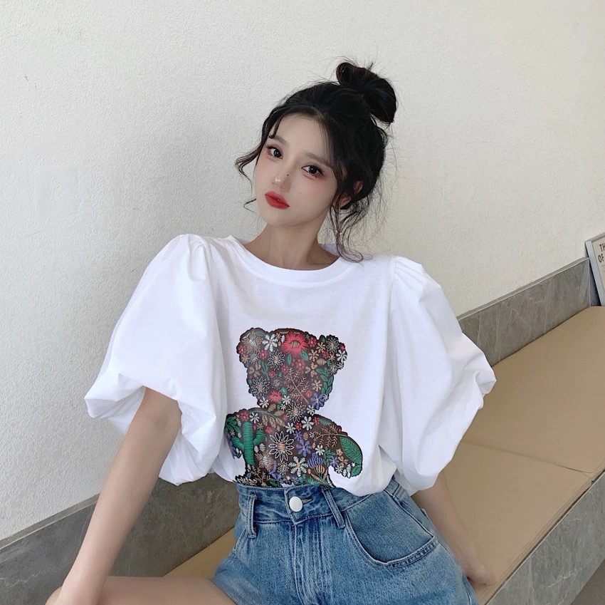フラワーベアバルーン半袖Tシャツ | 詳細画像6