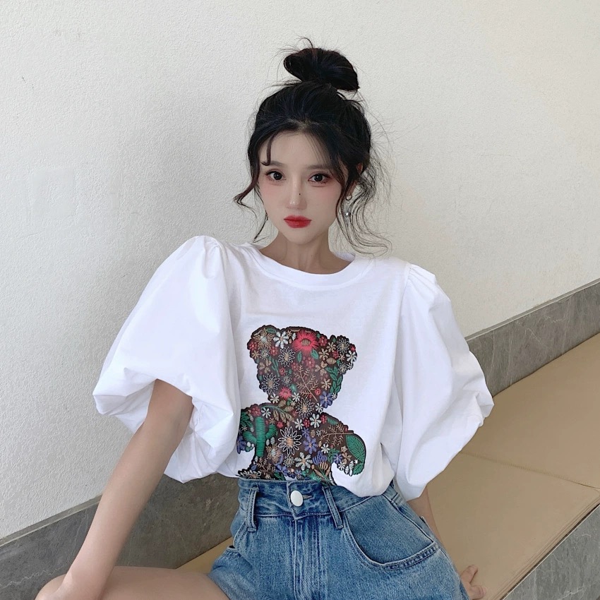 フラワーベアバルーン半袖Tシャツ | 詳細画像7