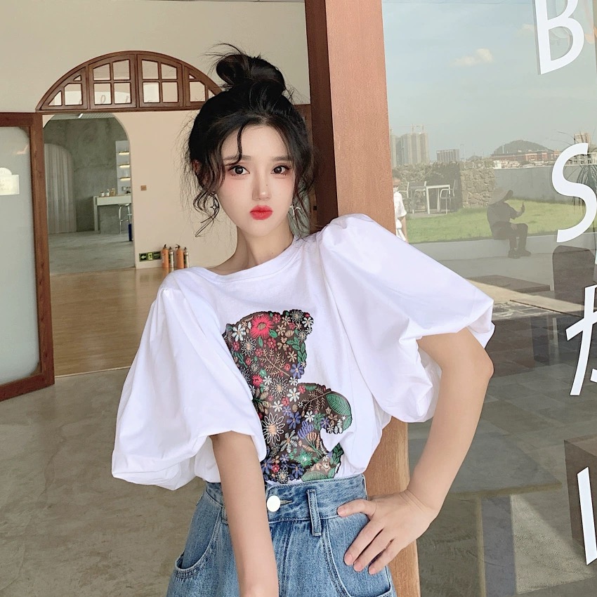 フラワーベアバルーン半袖Tシャツ | 詳細画像10
