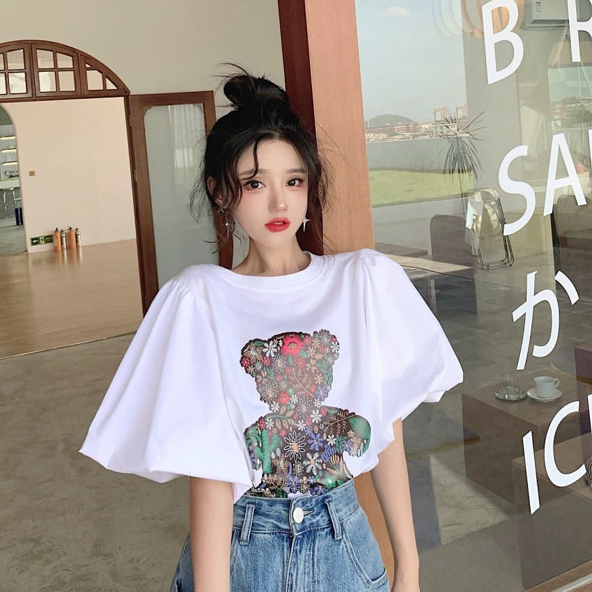 フラワーベアバルーン半袖Tシャツ | 詳細画像11