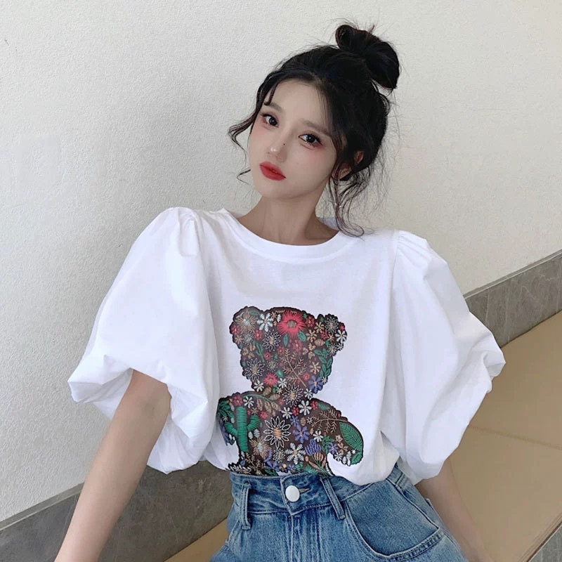 フラワーベアバルーン半袖Tシャツ | 詳細画像14