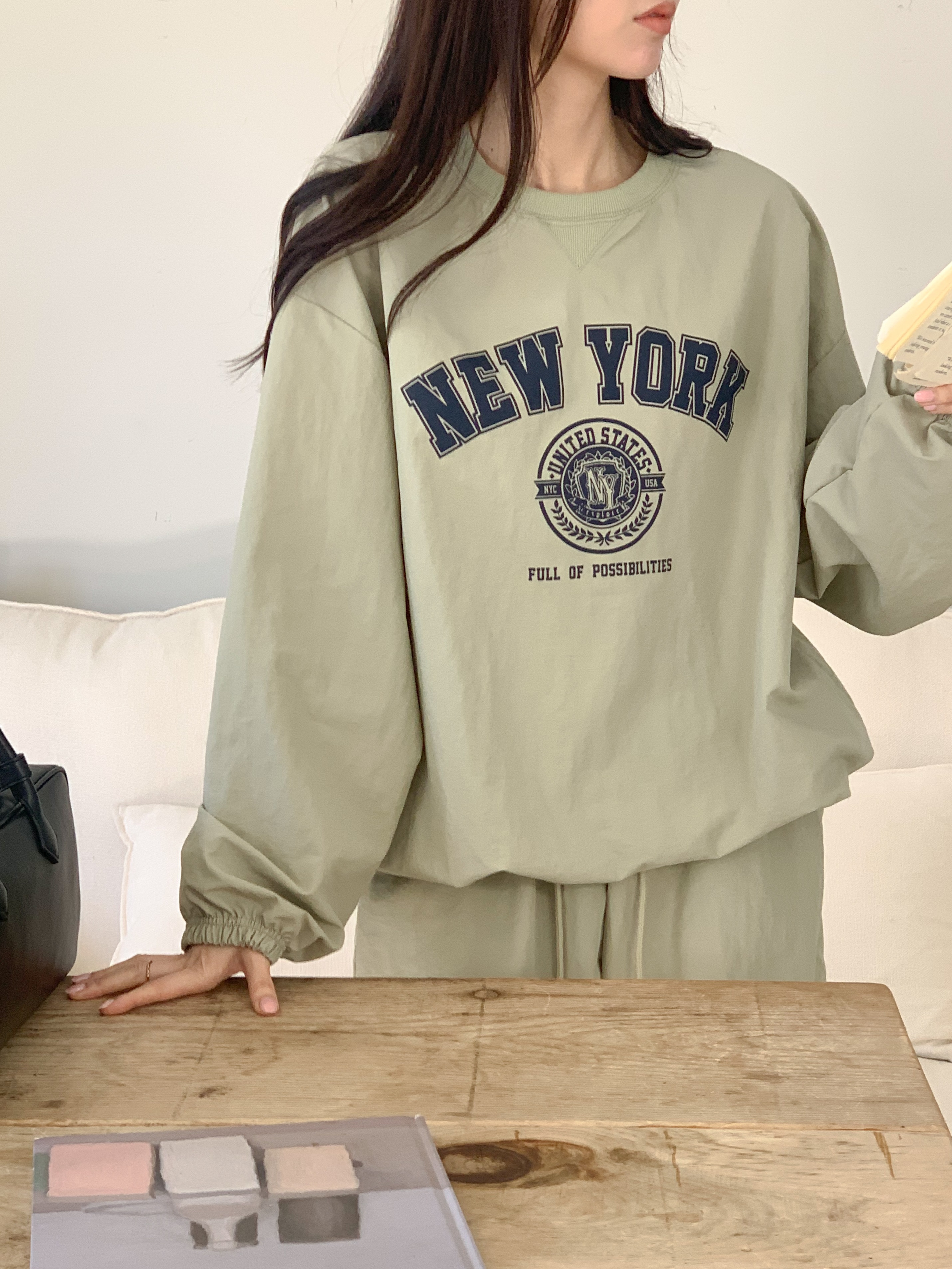 NEW YORKナイロンスウェット&ドロストショートパンツSET | 詳細画像12