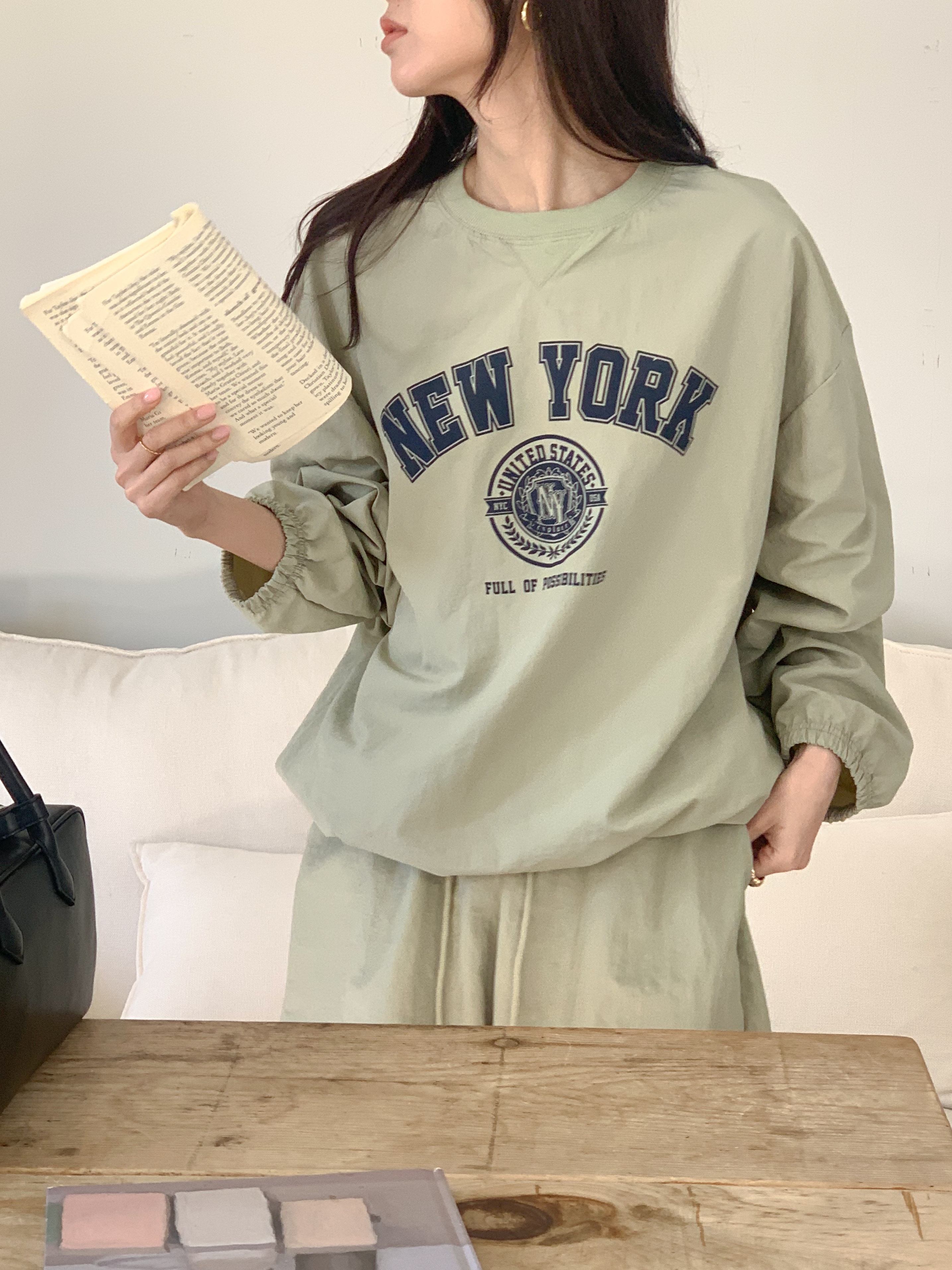 NEW YORKナイロンスウェット&ドロストショートパンツSET | 詳細画像13