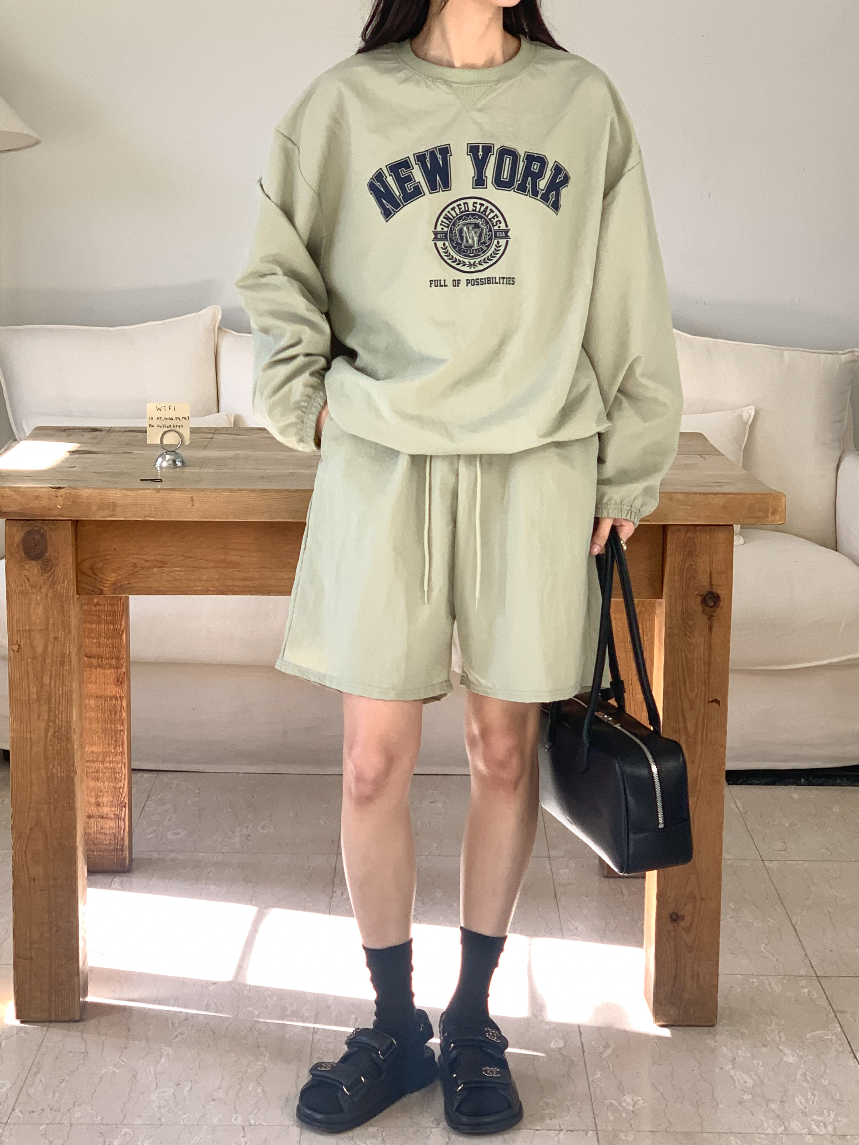 NEW YORKナイロンスウェット&ドロストショートパンツSET | 詳細画像14
