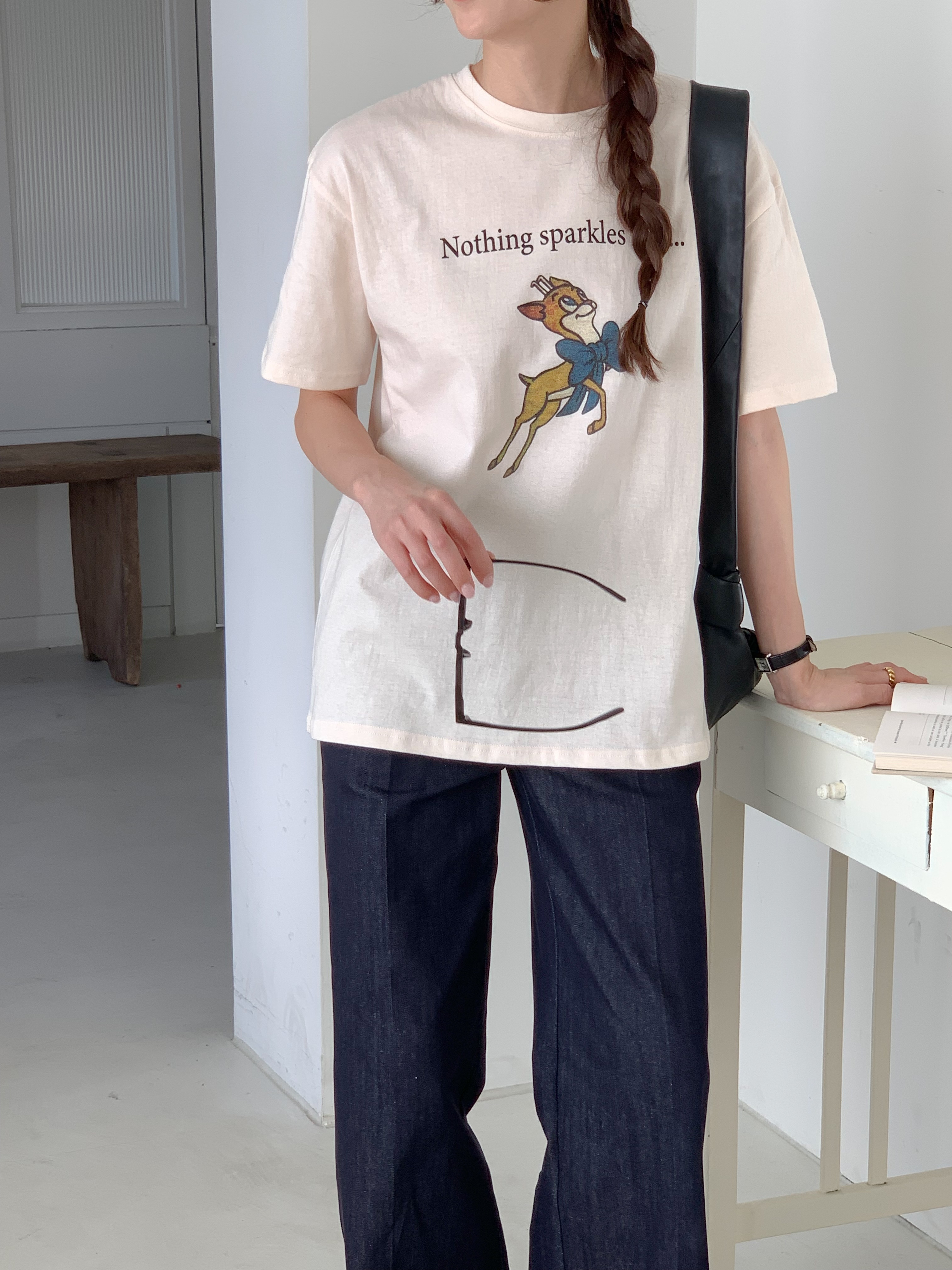 リボンバンビプリント半袖Tシャツ | 詳細画像3
