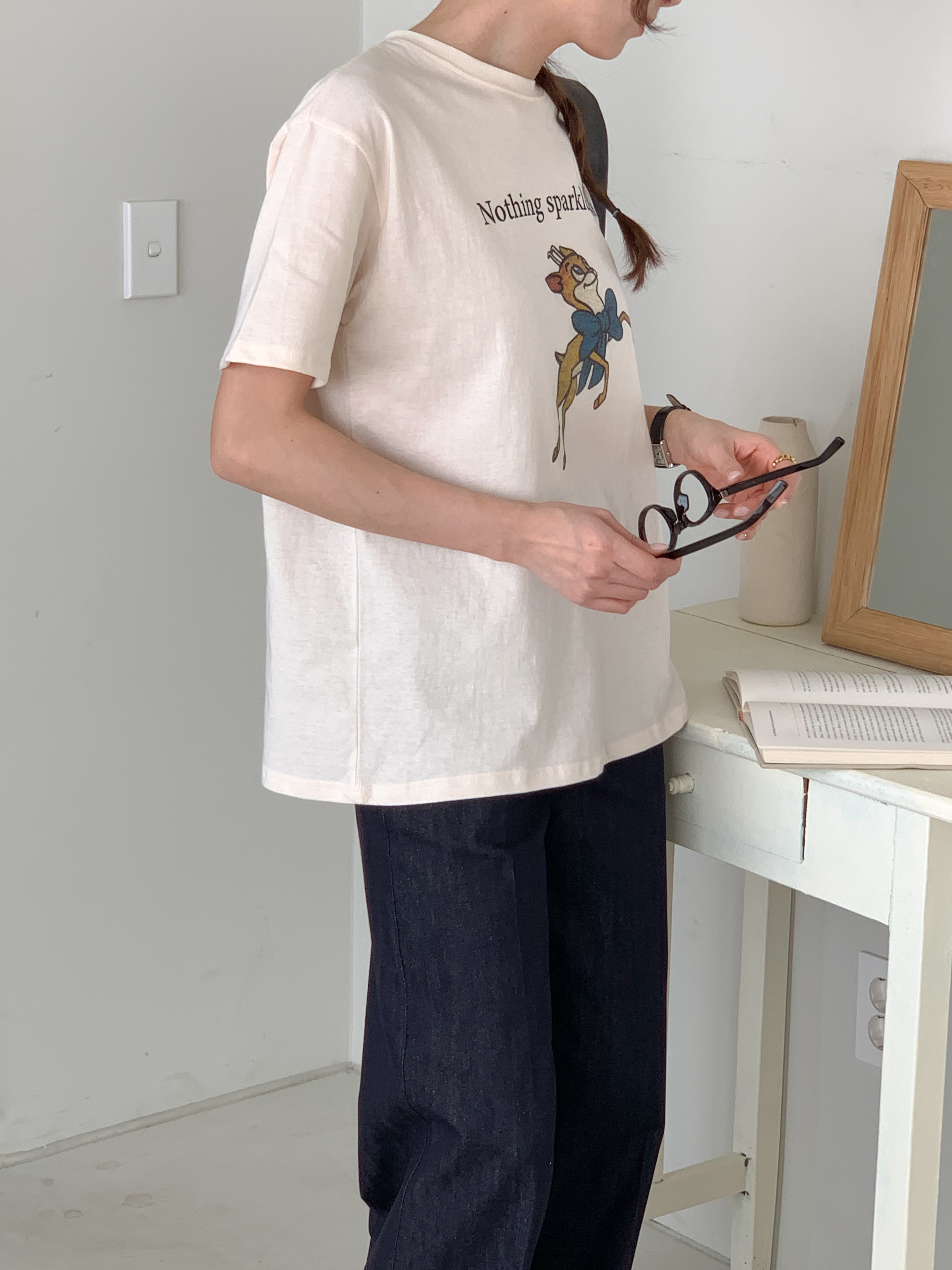リボンバンビプリント半袖Tシャツ | 詳細画像4