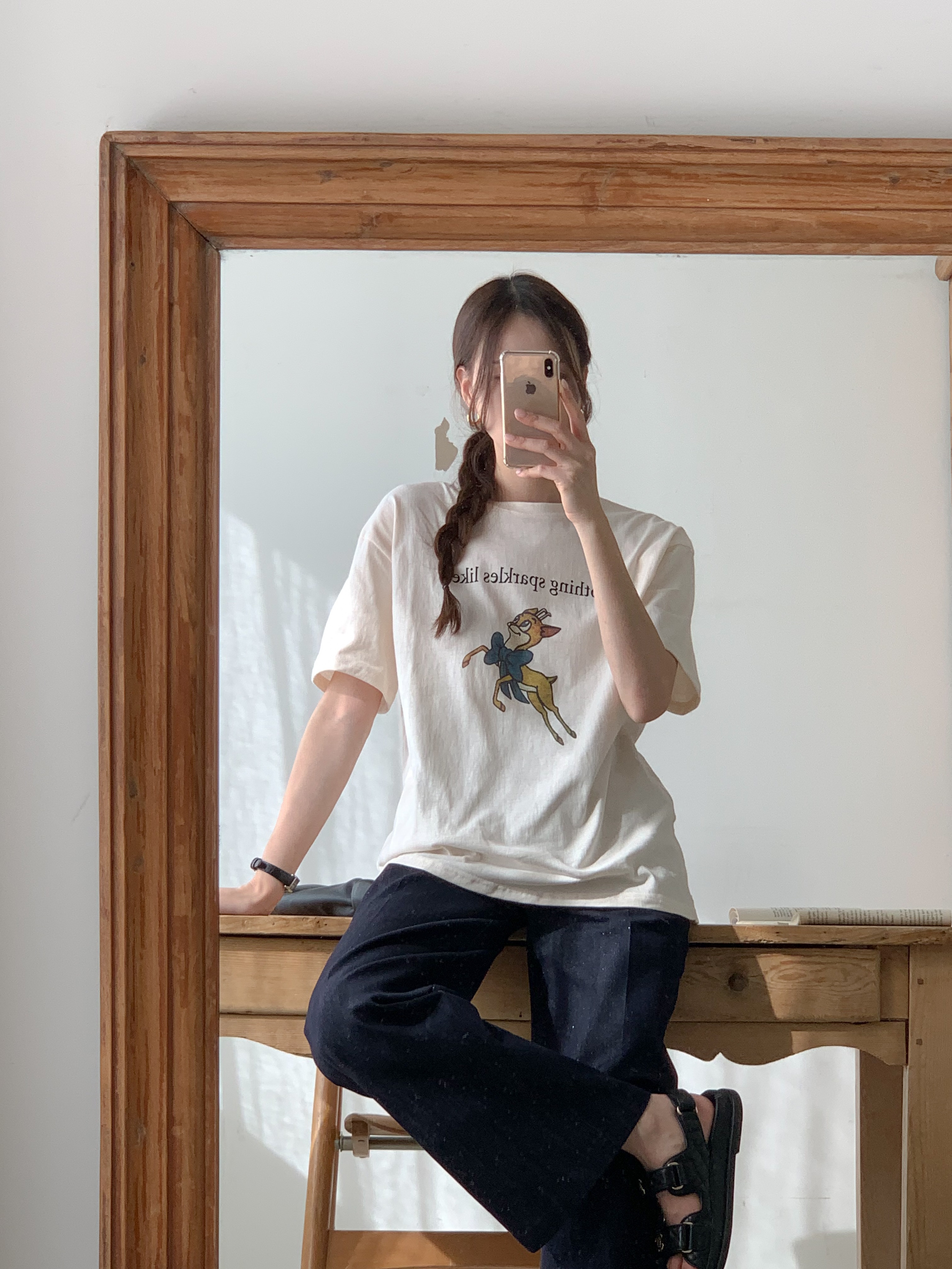 リボンバンビプリント半袖Tシャツ | 詳細画像7