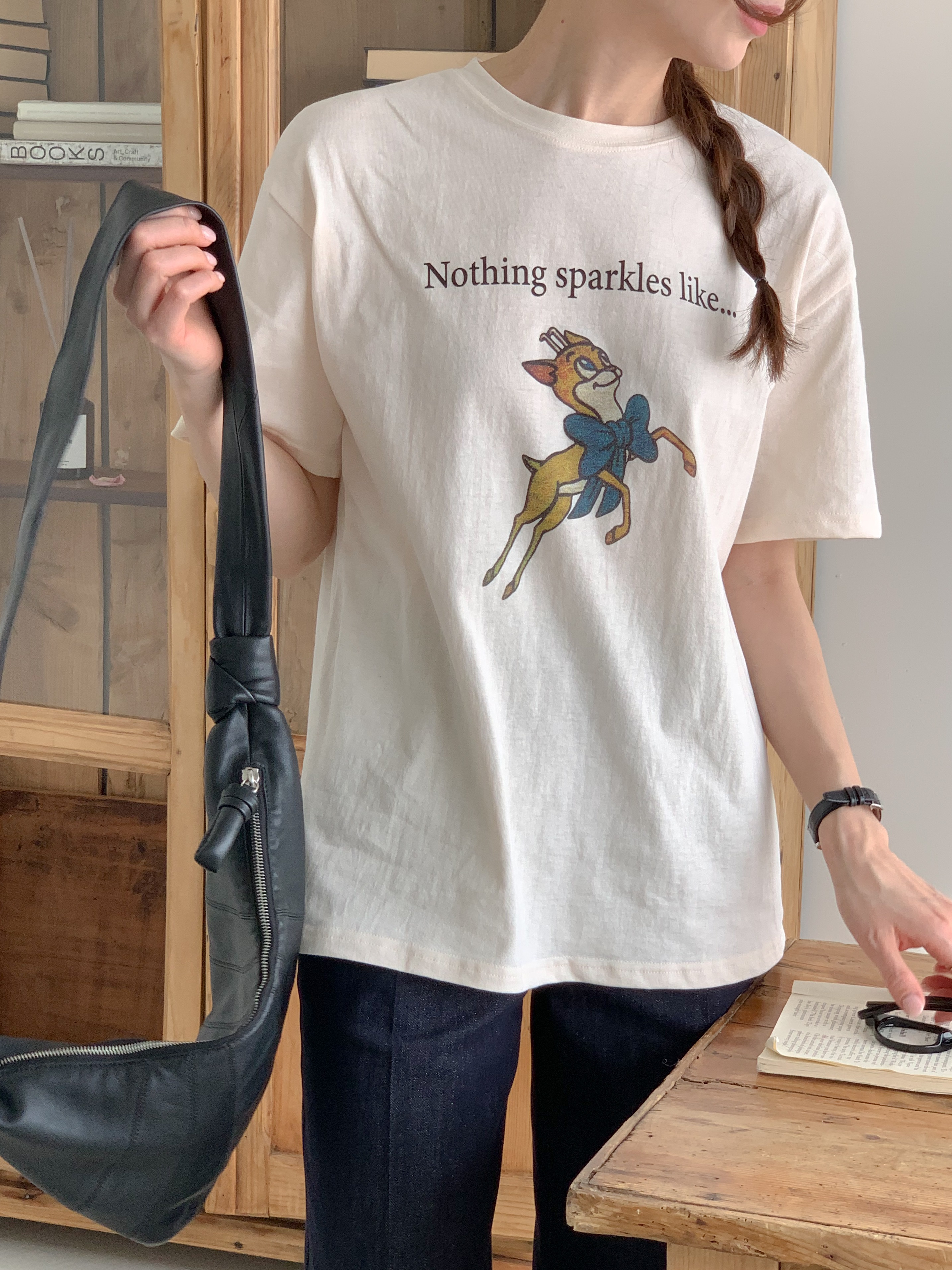 リボンバンビプリント半袖Tシャツ | 詳細画像10