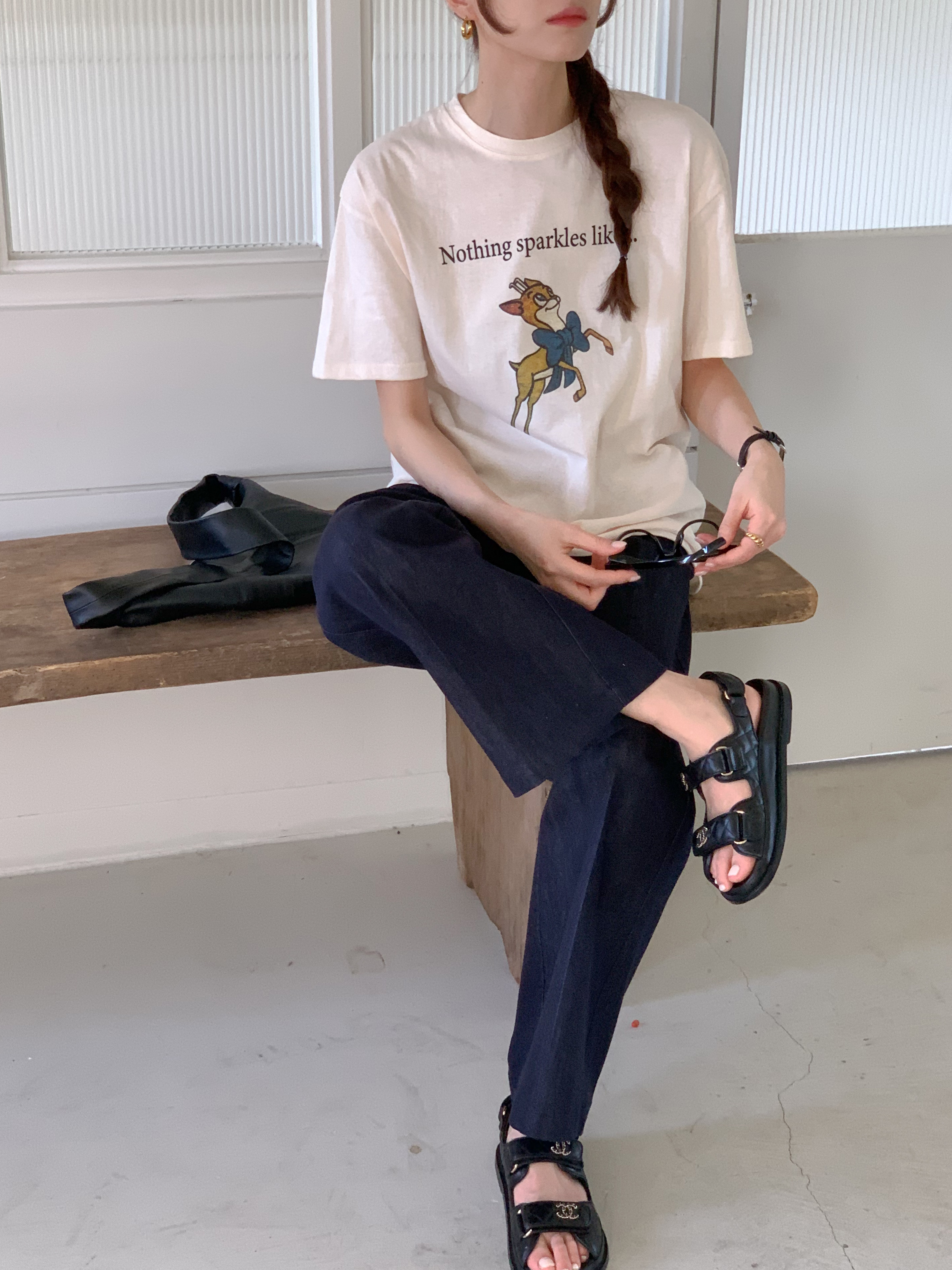 リボンバンビプリント半袖Tシャツ | 詳細画像12
