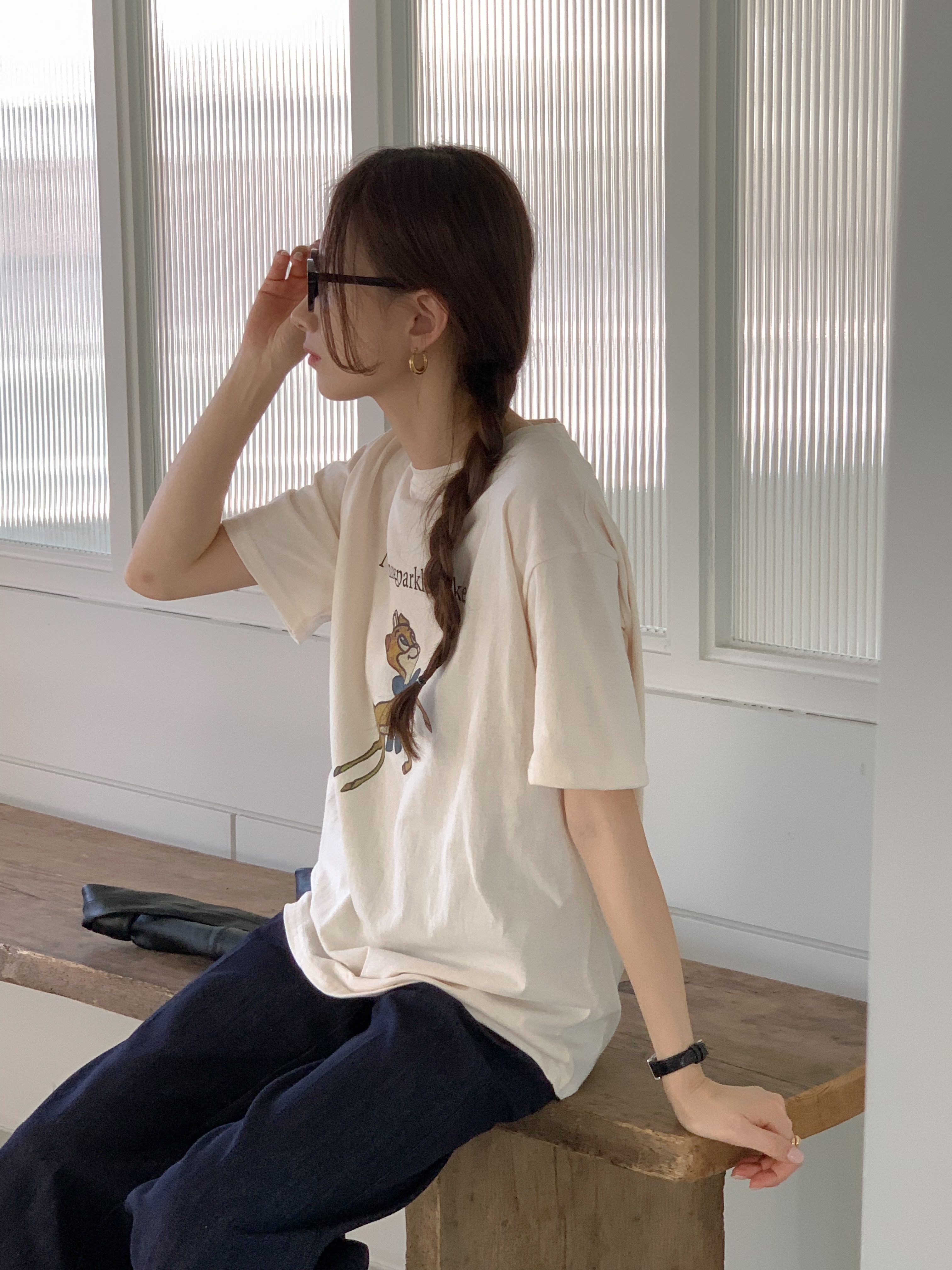 リボンバンビプリント半袖Tシャツ | 詳細画像14