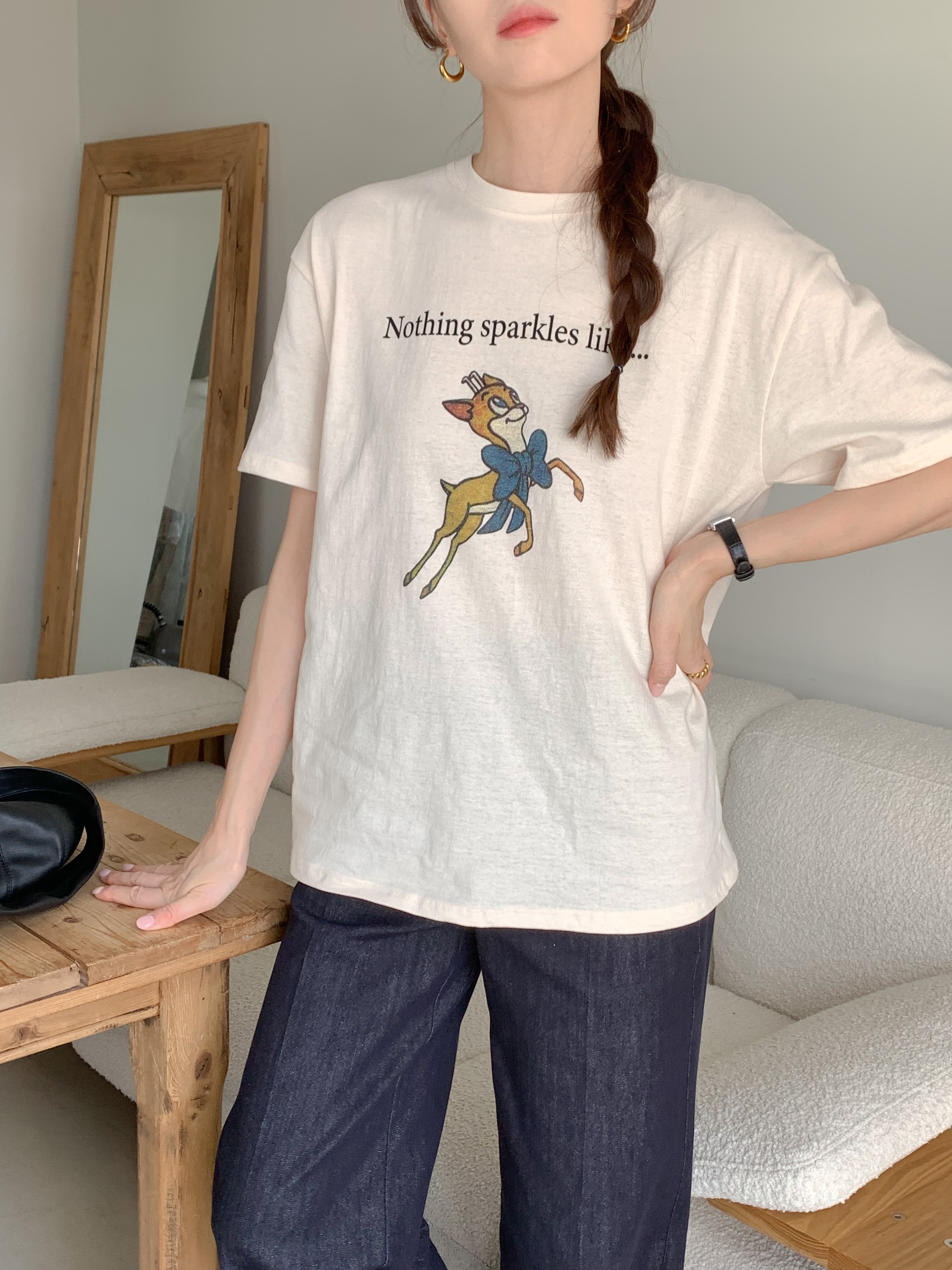 リボンバンビプリント半袖Tシャツ | 詳細画像18