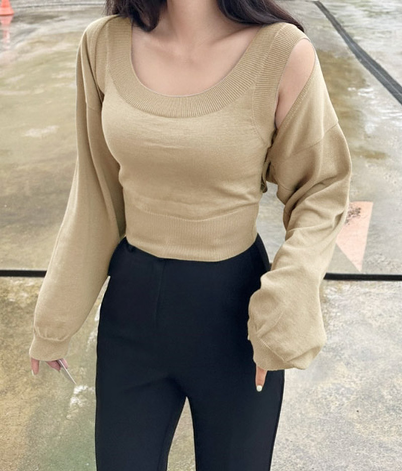 Uネックニットタンクトップ | 詳細画像10