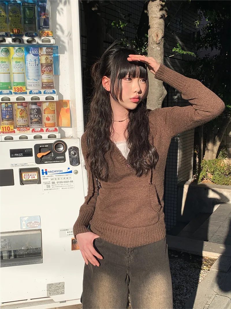 ハートボタンフードニット | anyonemore | 詳細画像1
