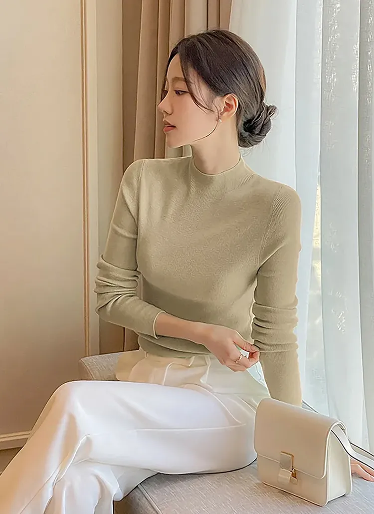 モックネックリブニット | ODE | 詳細画像1