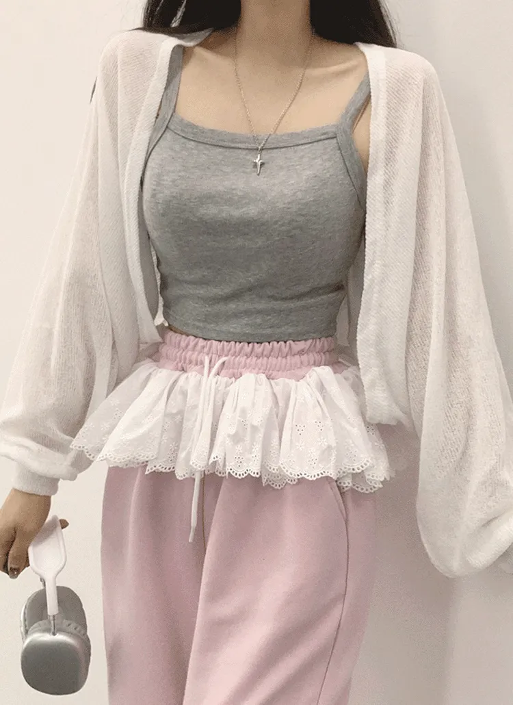 2WAYスカラップレーススウェットパンツ | withhuilin | 詳細画像1