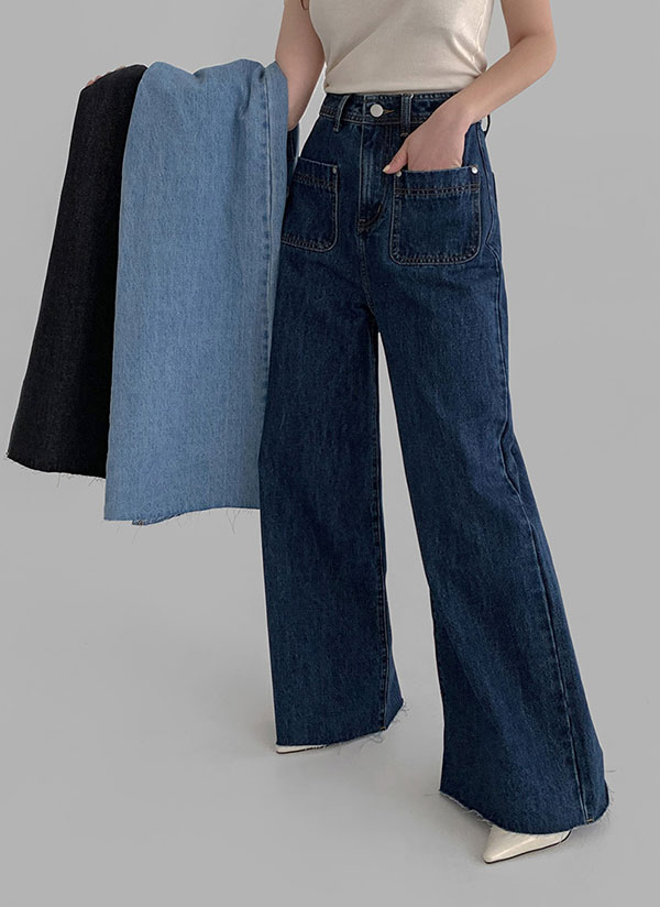 2TYPEフロントダブルポケットデニムパンツ | レディースファッション