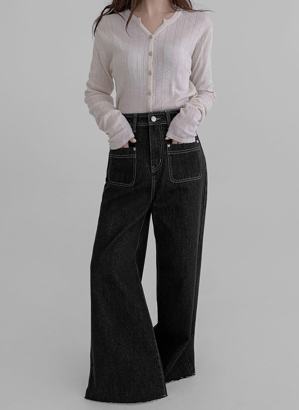 2TYPEフロントダブルポケットデニムパンツ | レディースファッション