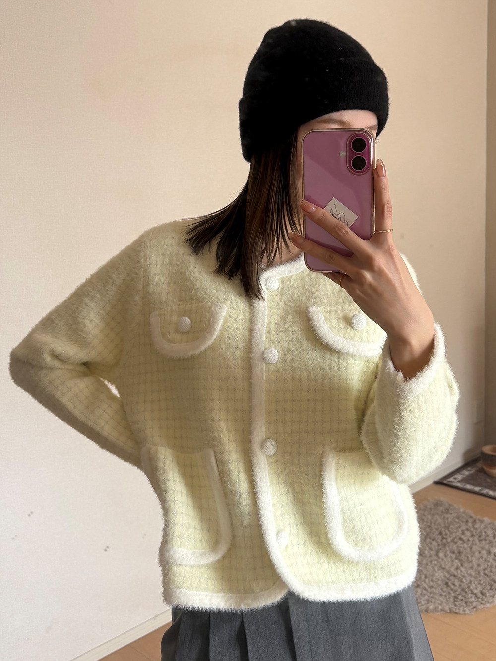 ツイード調ニットカーディガン | 詳細画像2