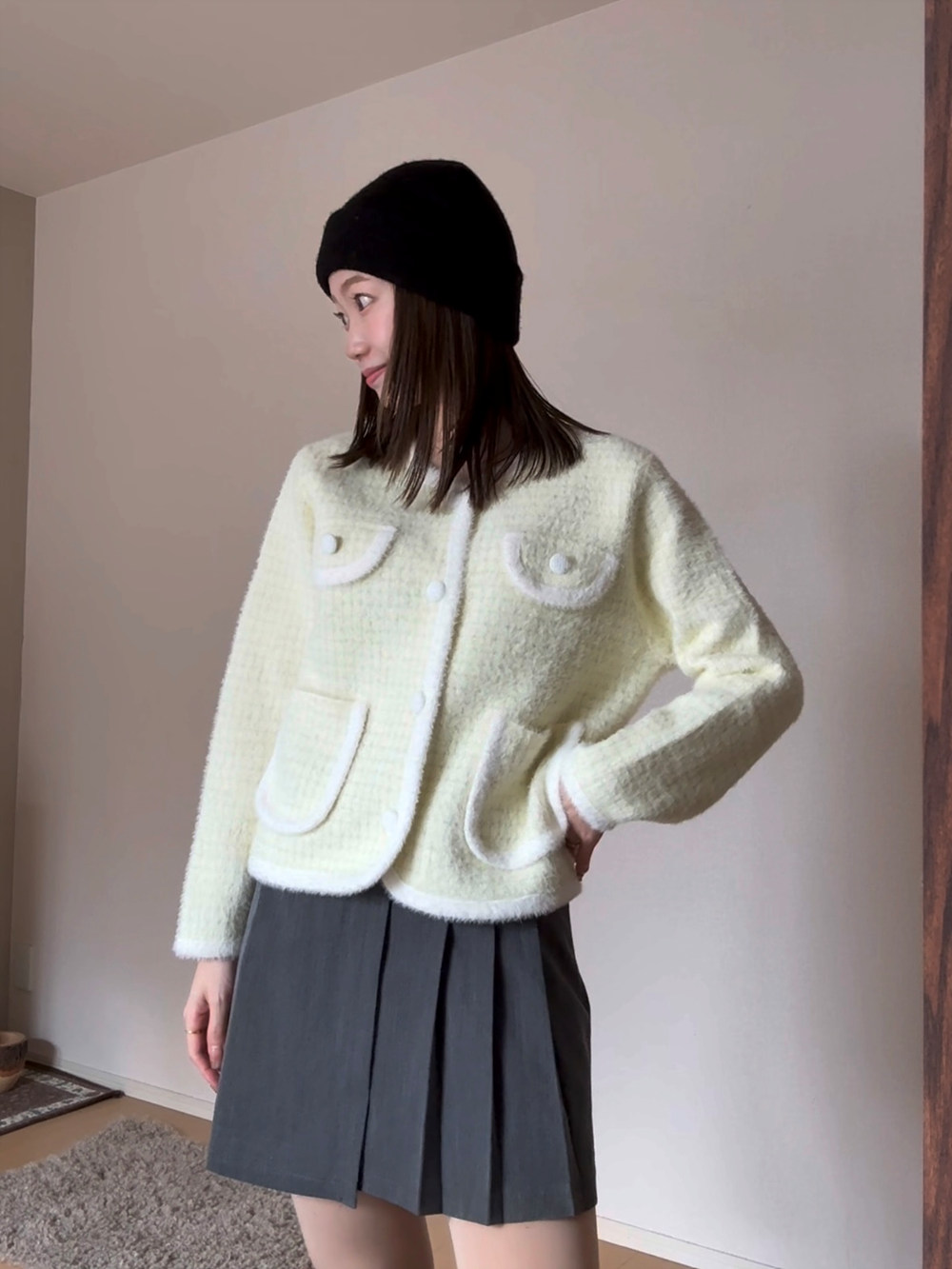 ツイード調ニットカーディガン | 詳細画像3