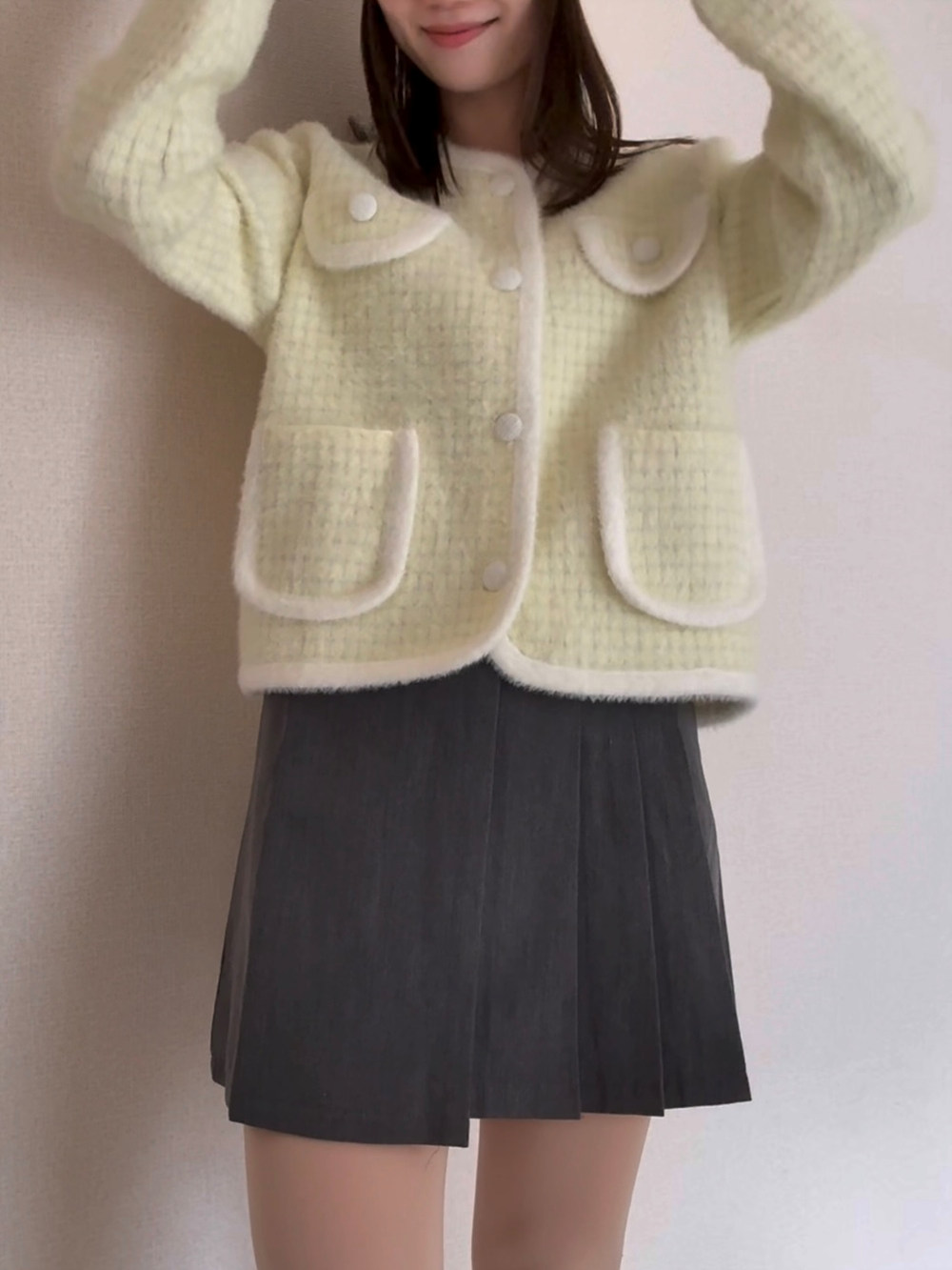 ツイード調ニットカーディガン | 詳細画像7