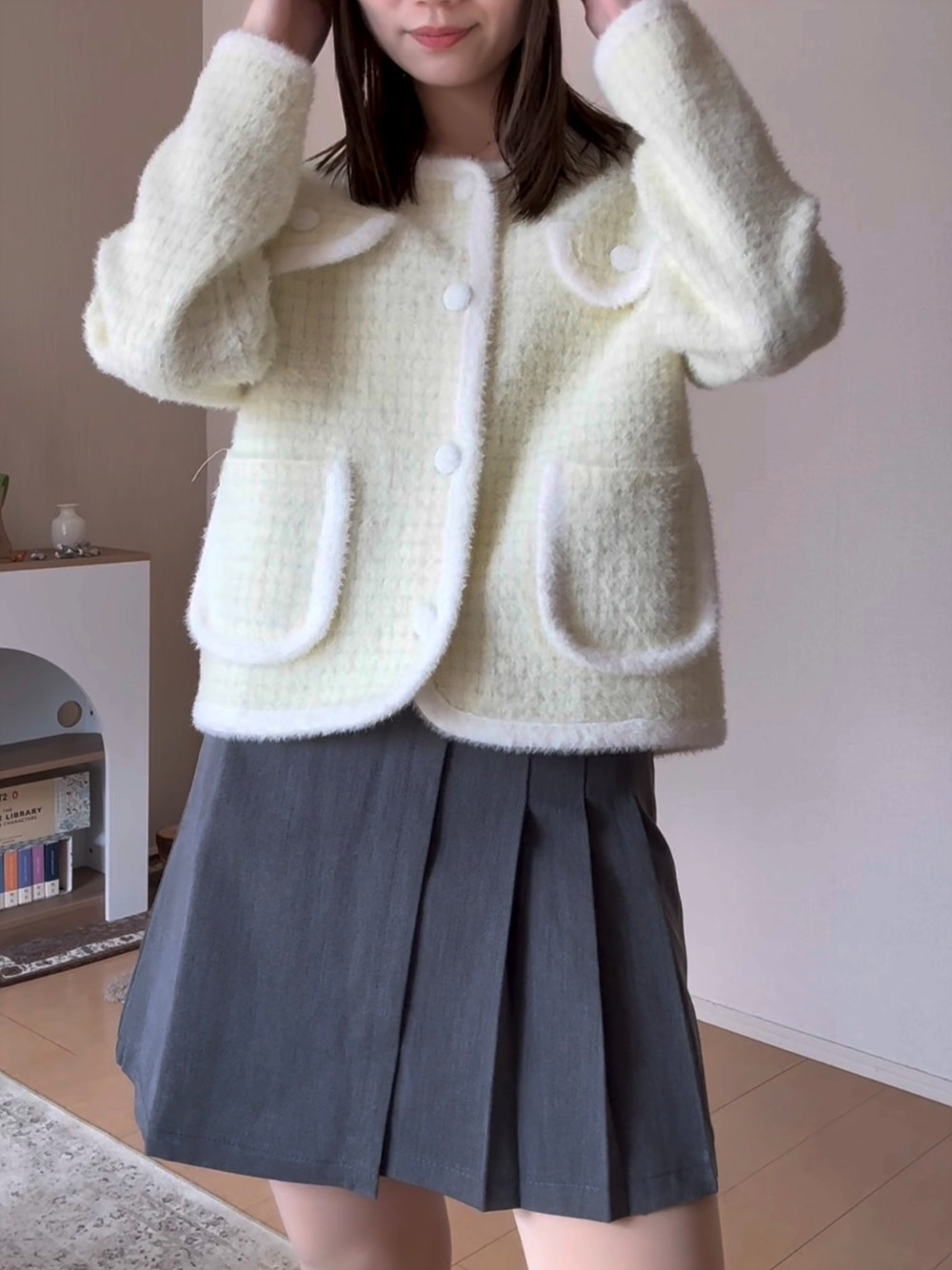 ツイード調ニットカーディガン | 詳細画像8