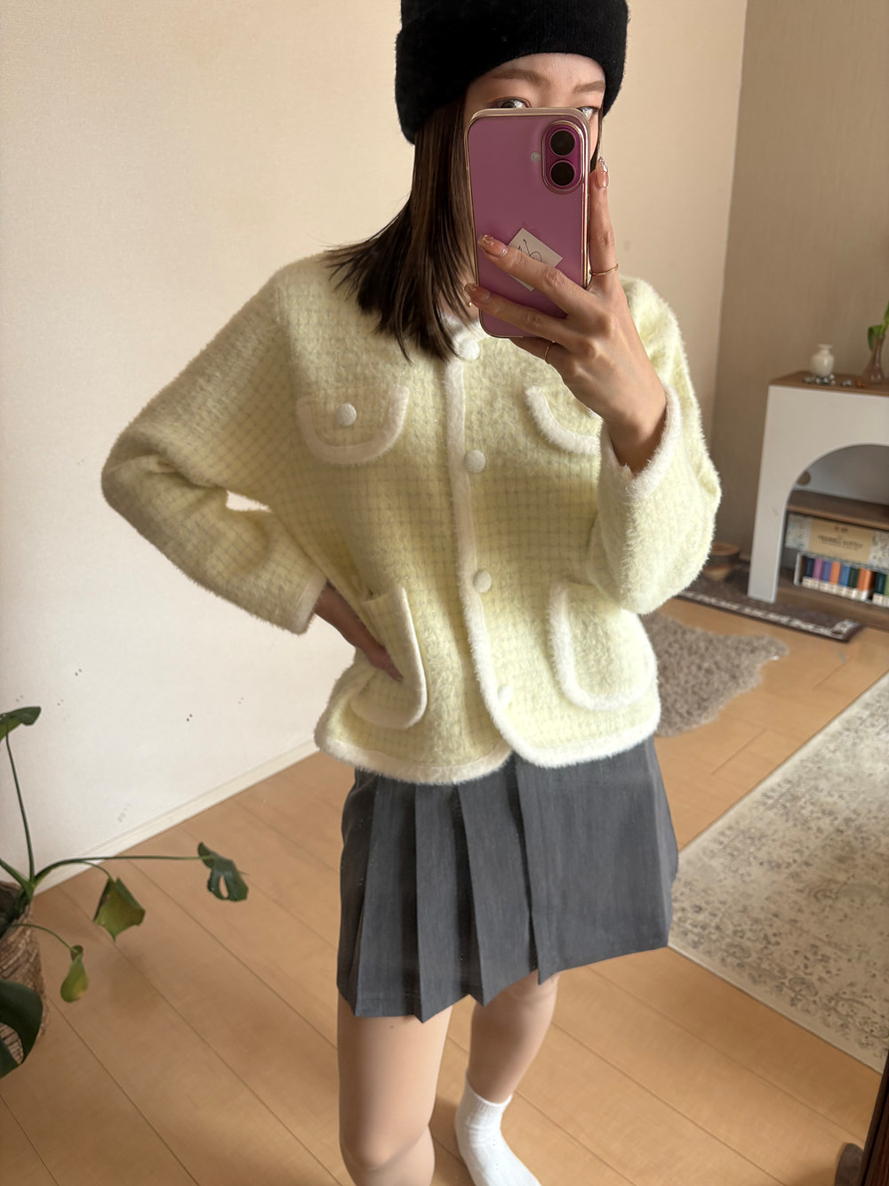 パンツ裏地ハーフプリーツミニスカート | 詳細画像14