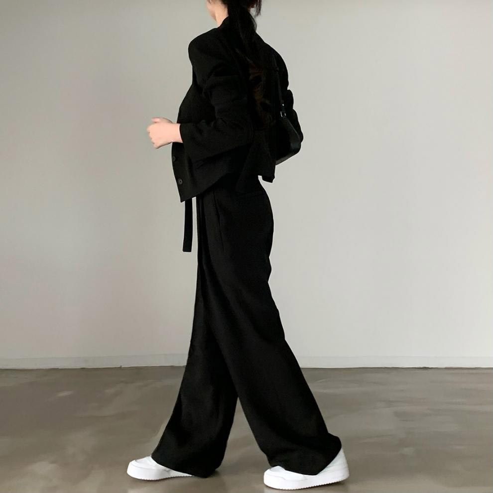 ストラップ付Vネックジャケット&ワイドスラックスSET | 詳細画像18