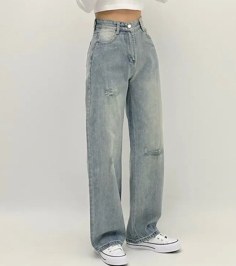 ダメージストレートデニムパンツ | 詳細画像4