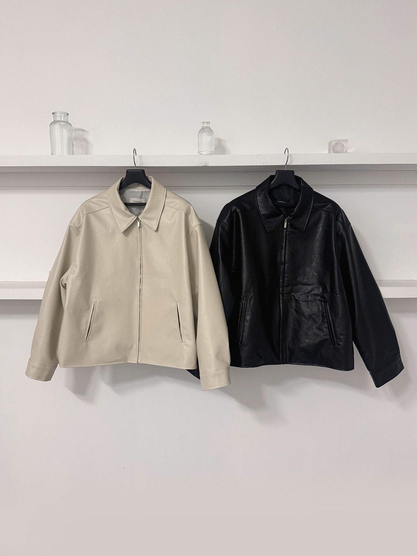 レザー調バックゴムカラージャンパー | 詳細画像16