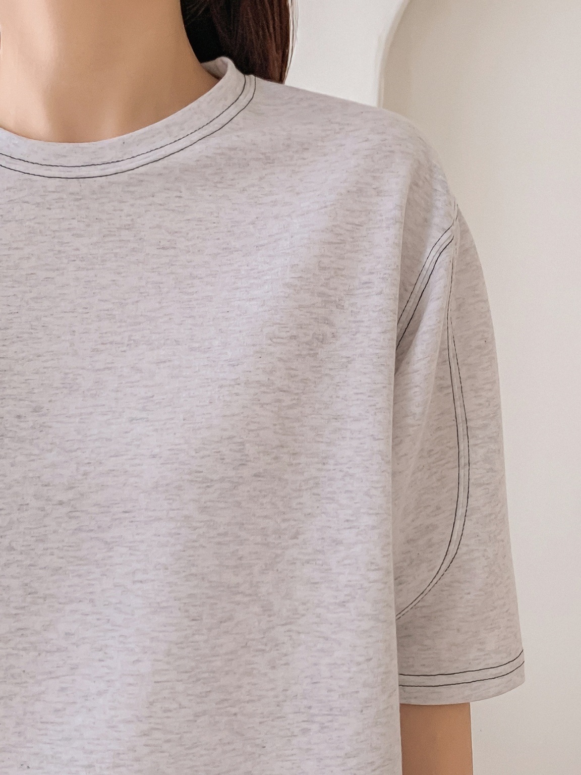 配色ステッチハーフスリーブTシャツ | 詳細画像8