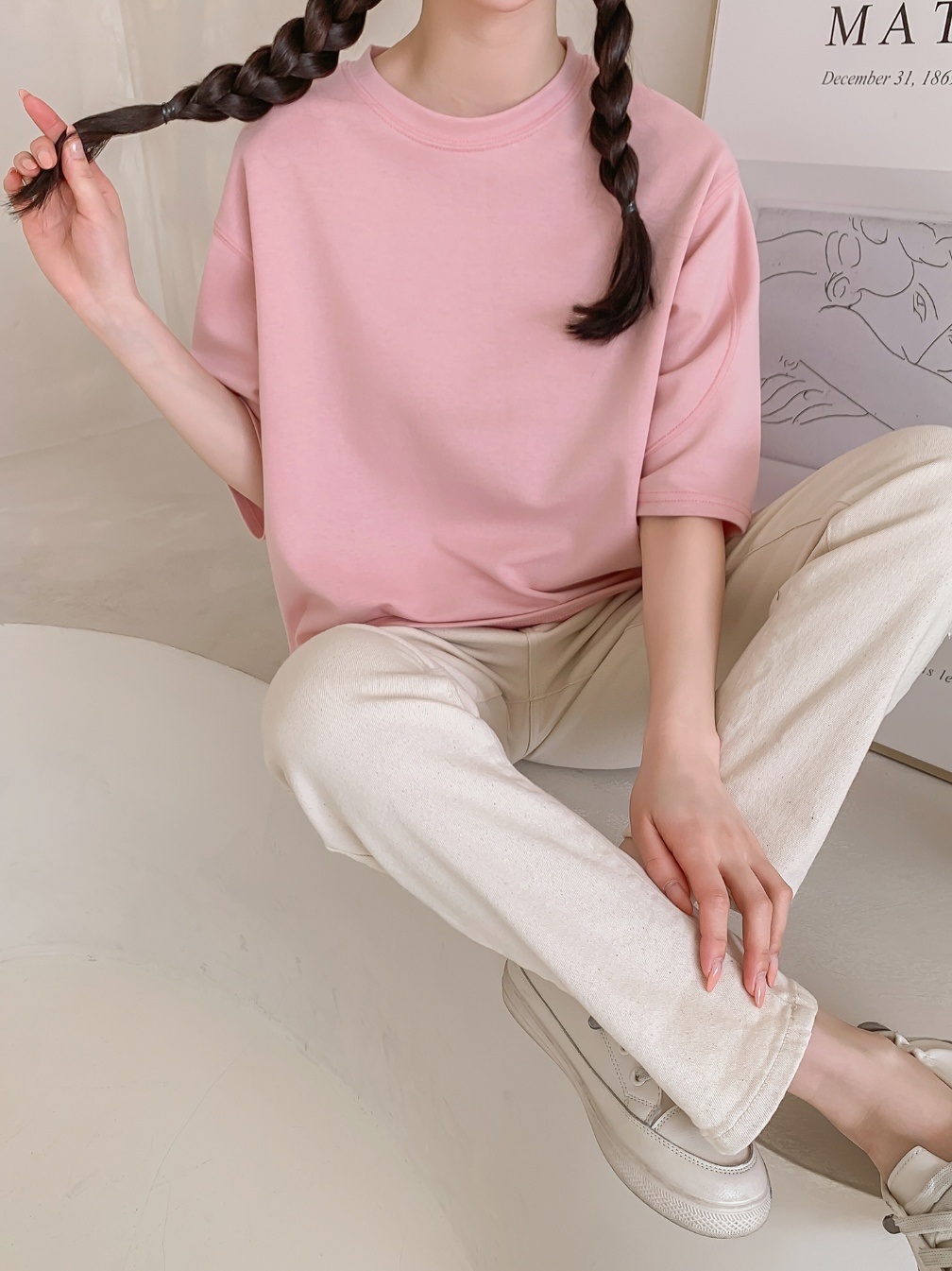 配色ステッチハーフスリーブTシャツ | 詳細画像16