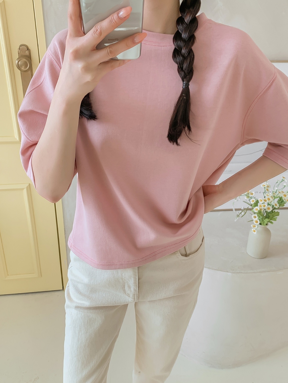 配色ステッチハーフスリーブTシャツ | 詳細画像19