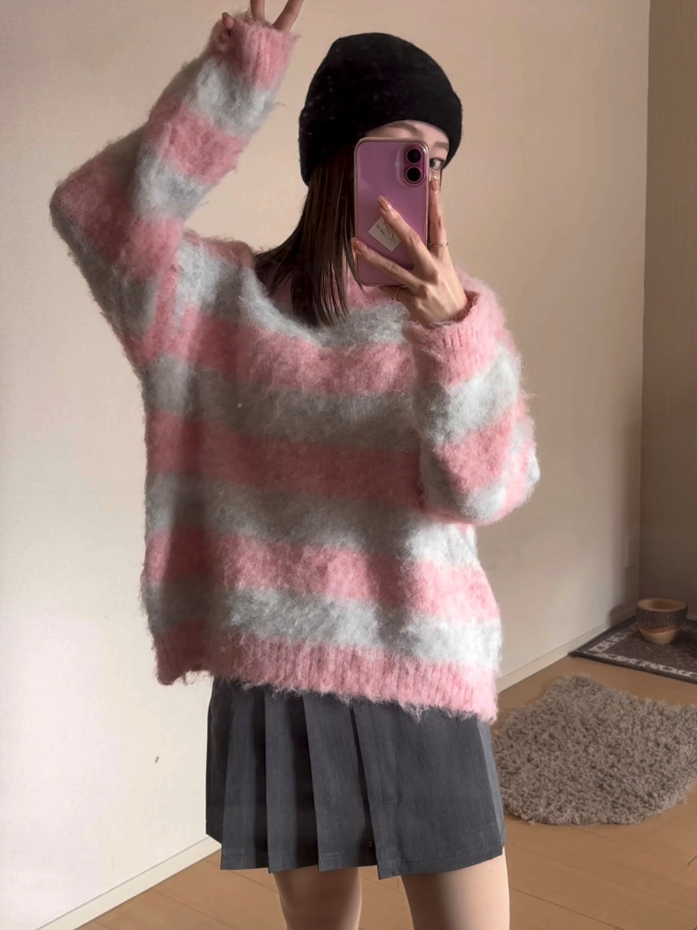 ウール混ワイドボーダーニット | 詳細画像3