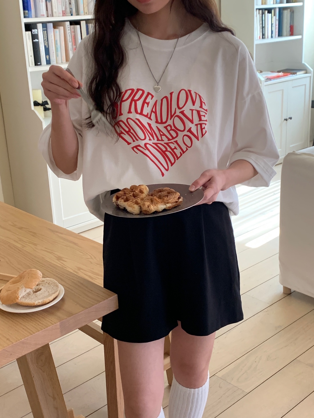 ハートレタリングボクシーTシャツ | 詳細画像3
