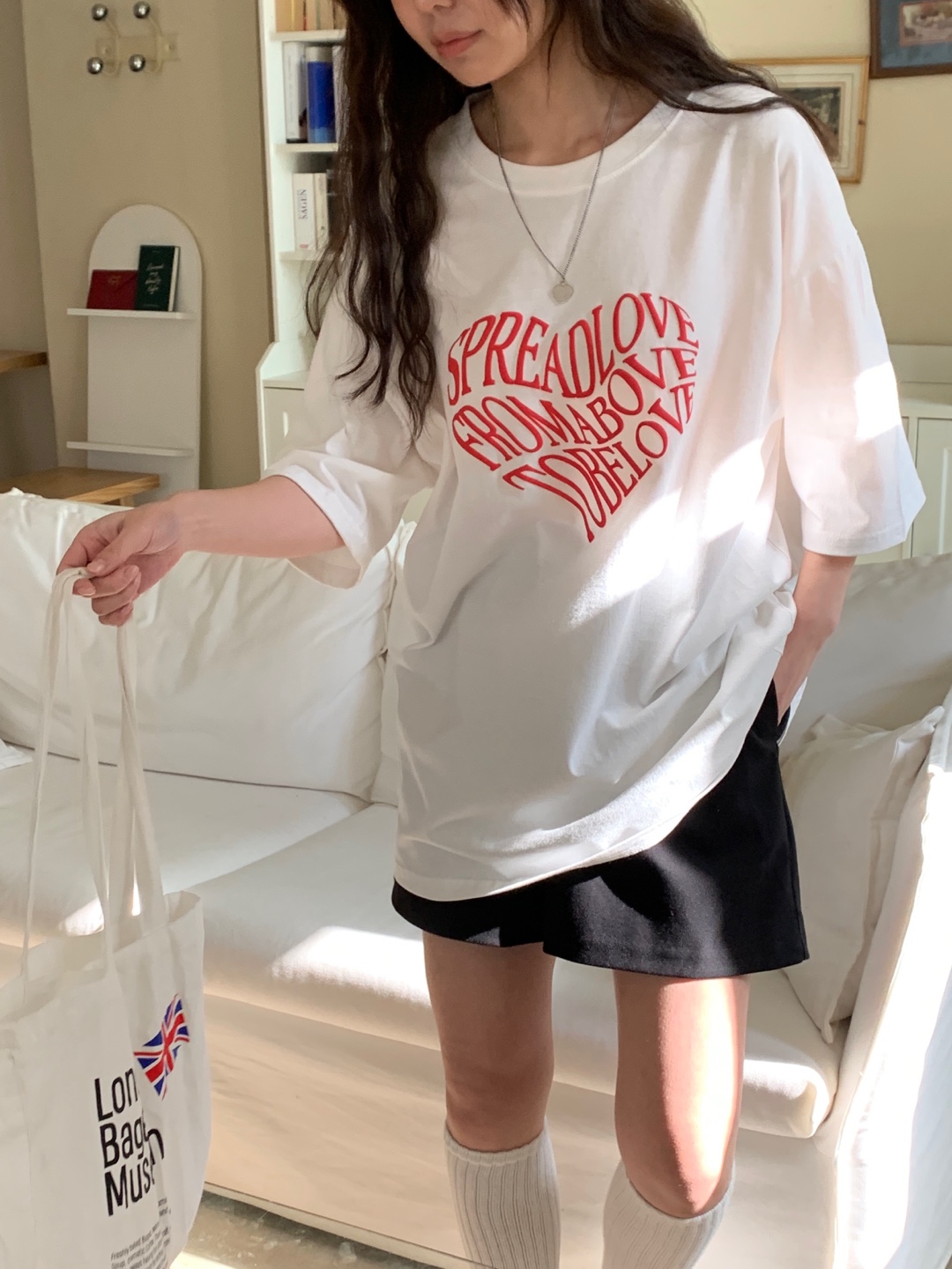 ハートレタリングボクシーTシャツ | 詳細画像4