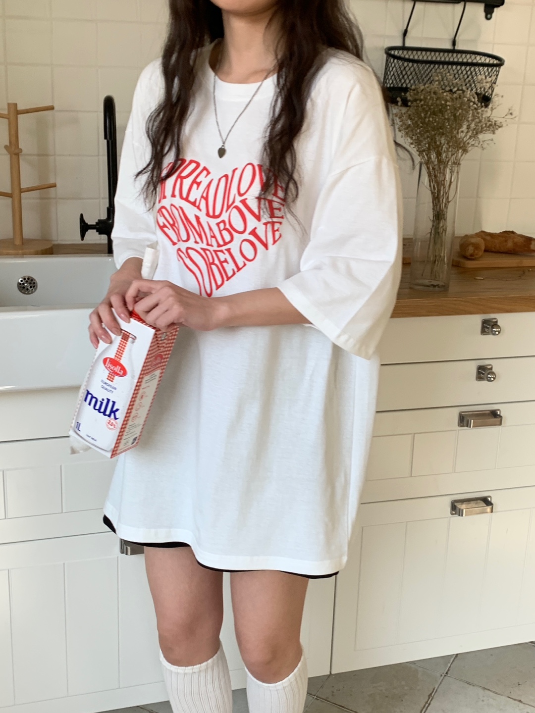 ハートレタリングボクシーTシャツ | 詳細画像5